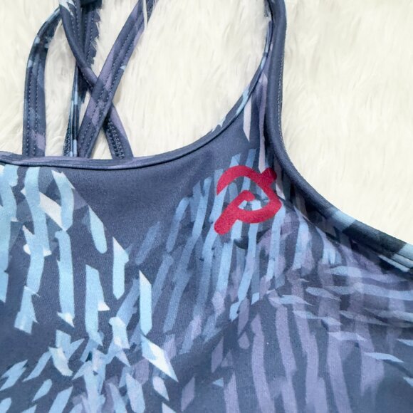 Women Peloton WITH Wear It To Heart Zepheria Strappy Sports Bra Blue Large - Picture 8 of 8